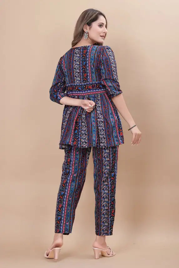 Elegant Floral Maxi Cordset for Women
