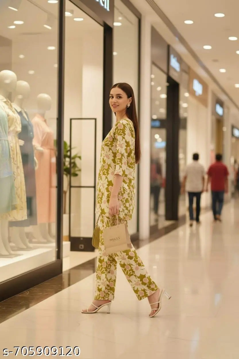 Elegant Floral Maxi Cordset for Women