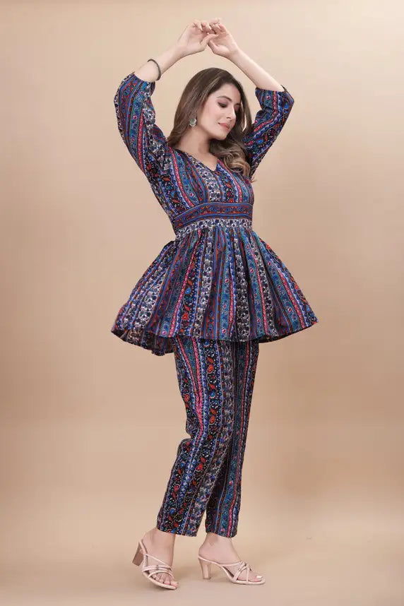 Elegant Floral Maxi Cordset for Women