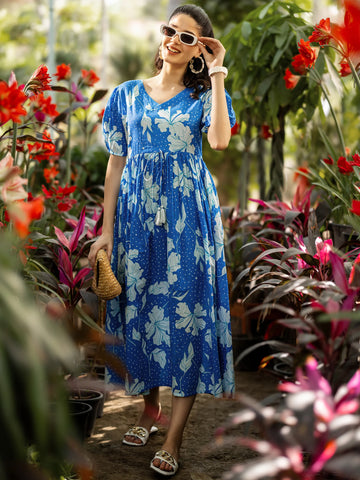 Elegant Floral Maxi Dress for Women