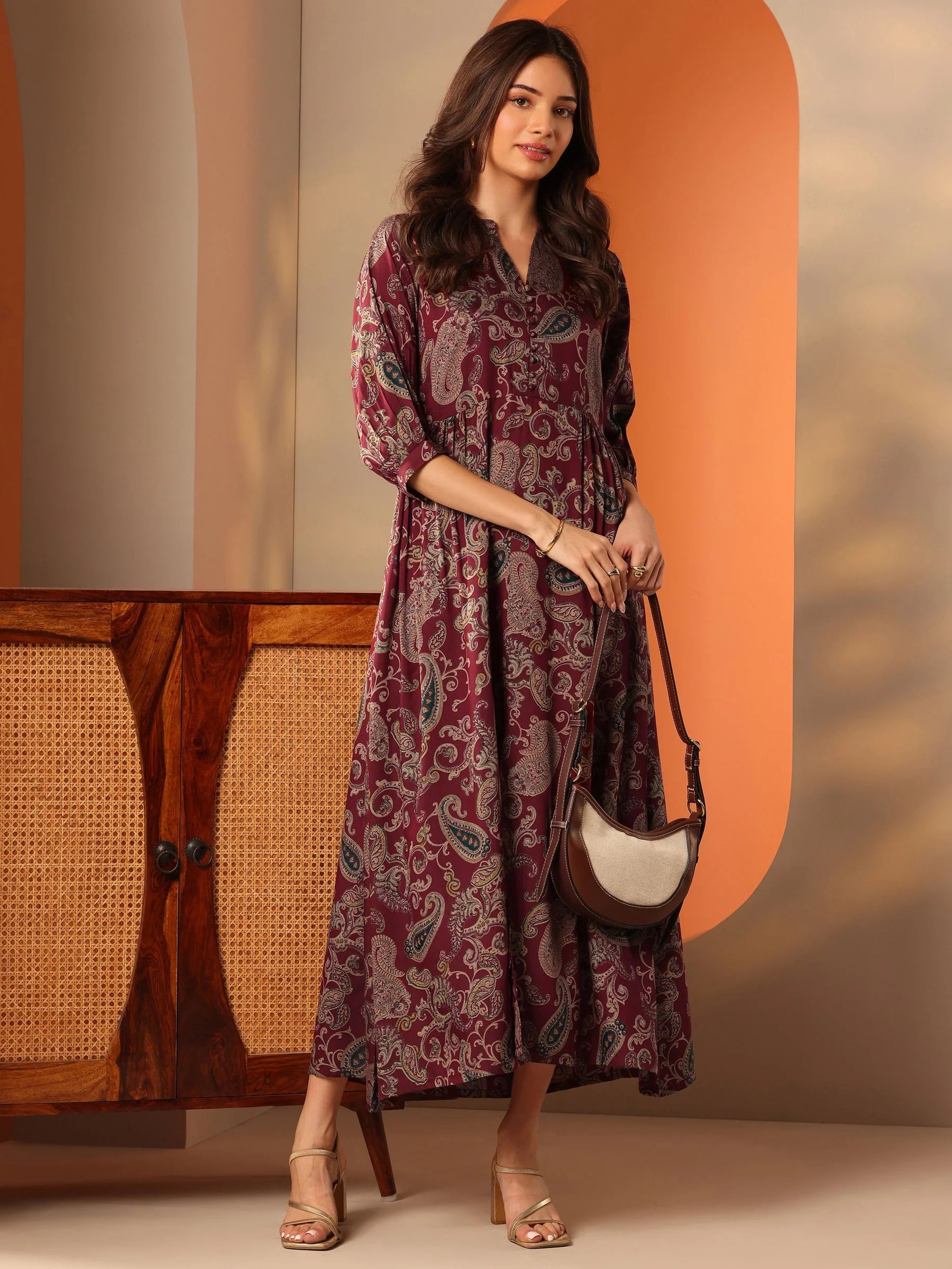 Elegant Floral Maxi Dress for Women