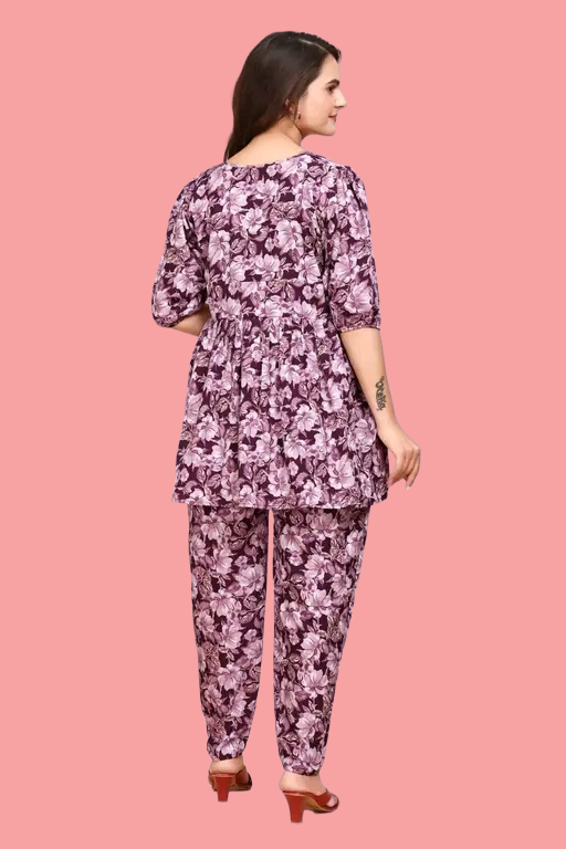 Elegant Floral Maxi Cordset for Women