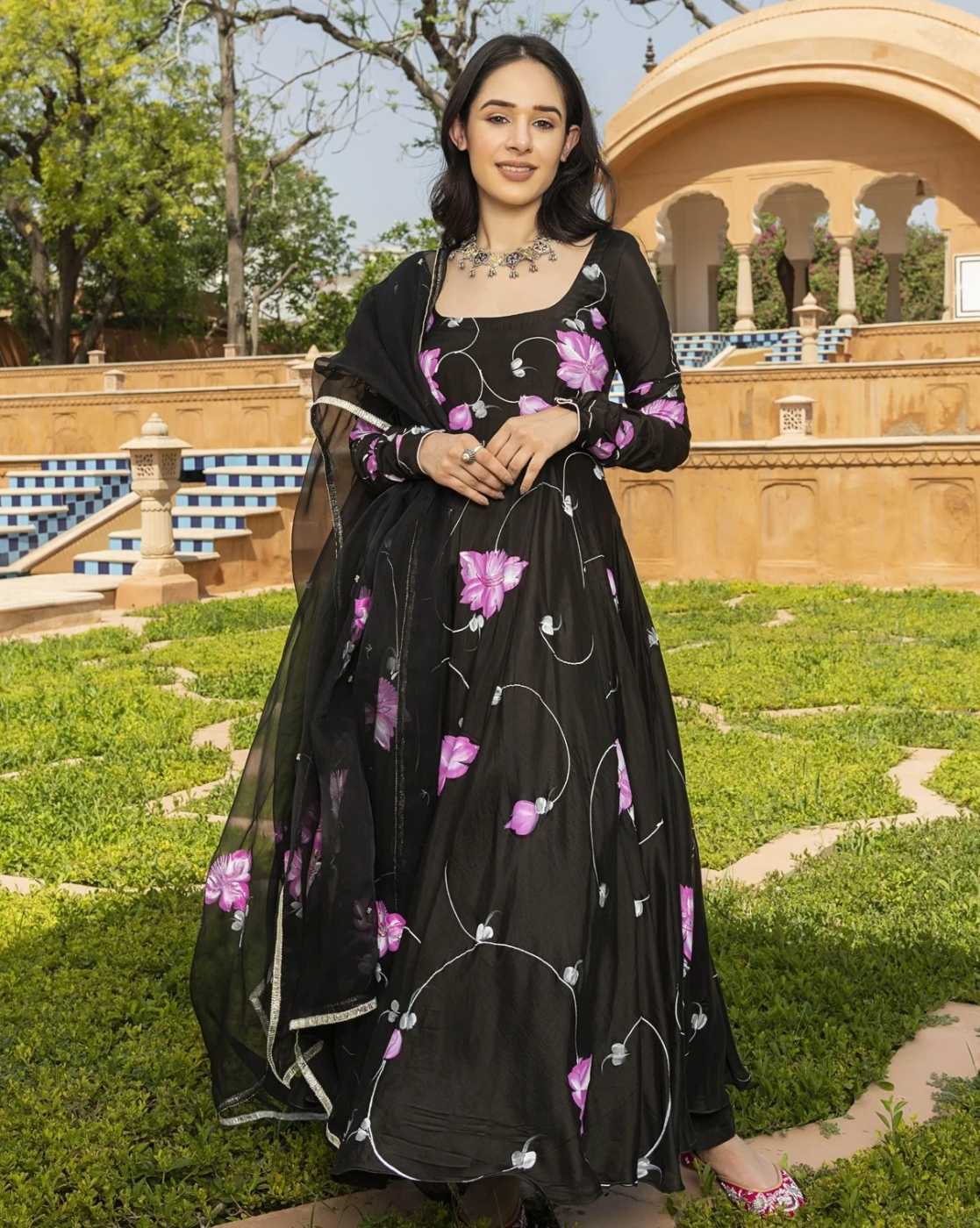 Elegant Floral Maxi Dress for Women