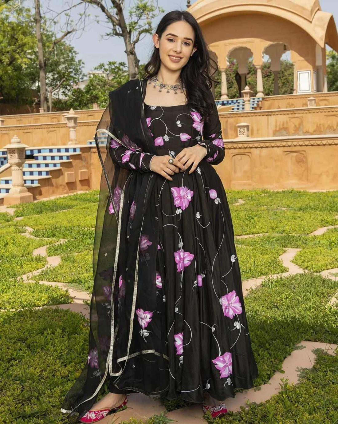 Elegant Floral Maxi Dress for Women
