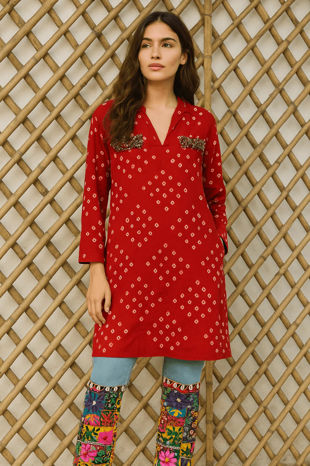 Elegant Floral Maxi Kurti for Women
