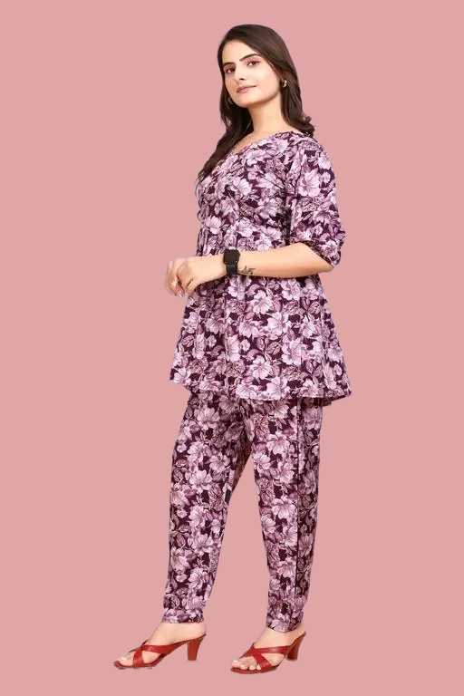 Elegant Floral Maxi Cordset for Women