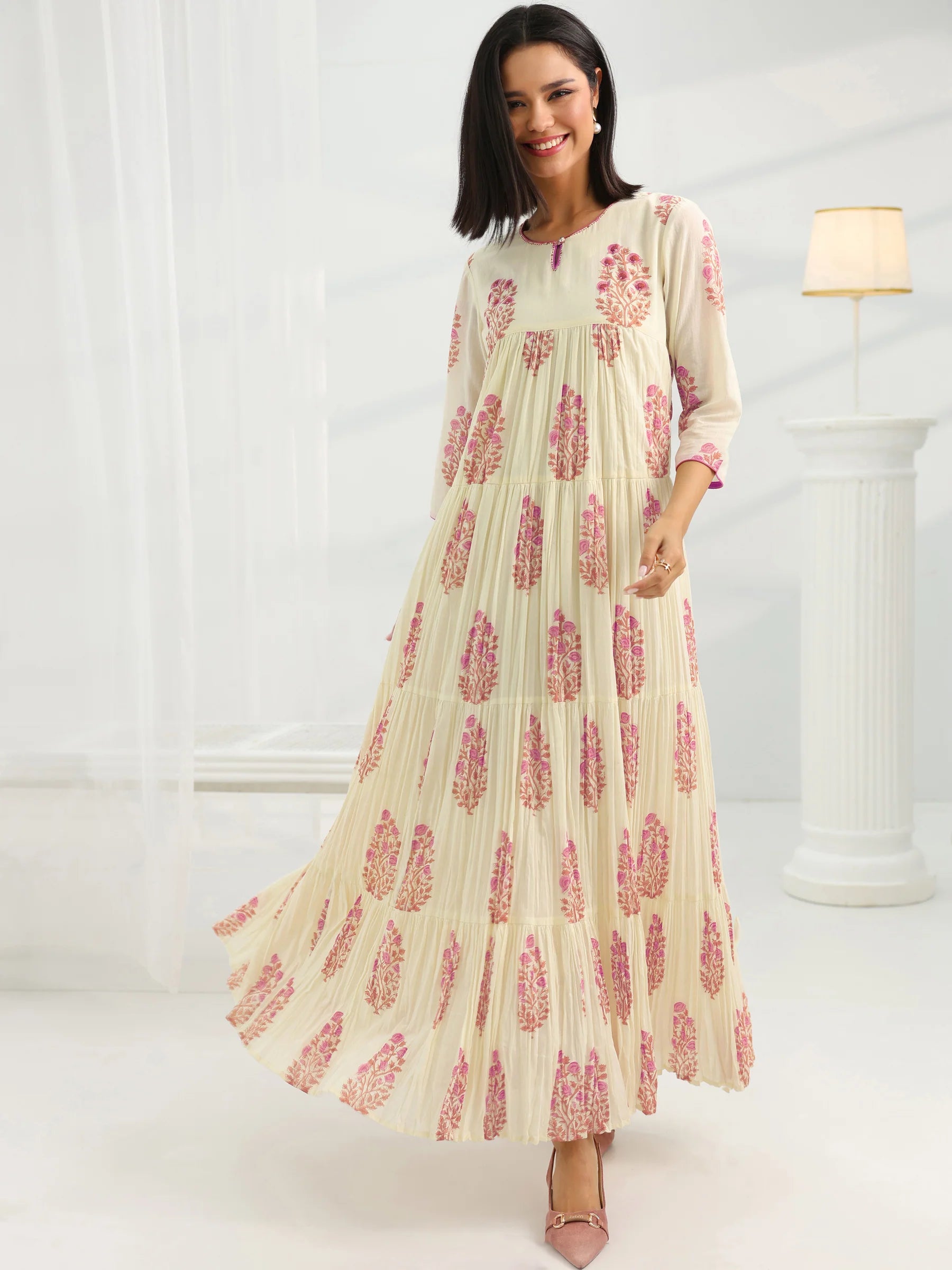 Elegant Floral Maxi Dress for Women