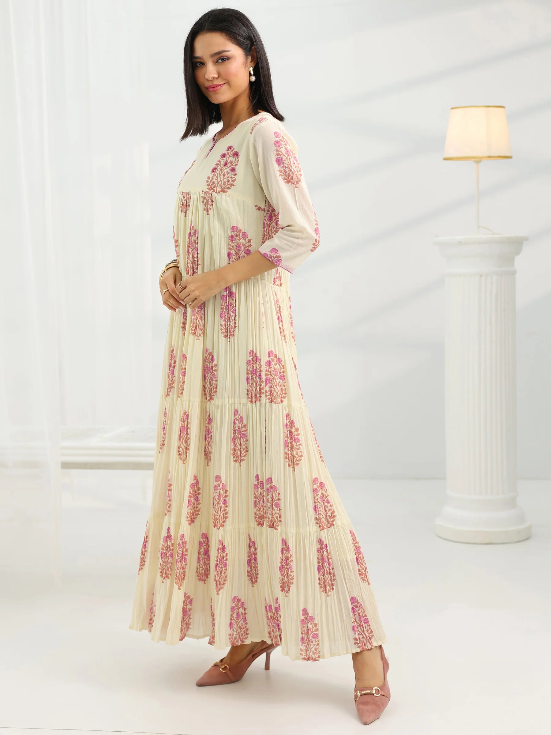 Elegant Floral Maxi Dress for Women