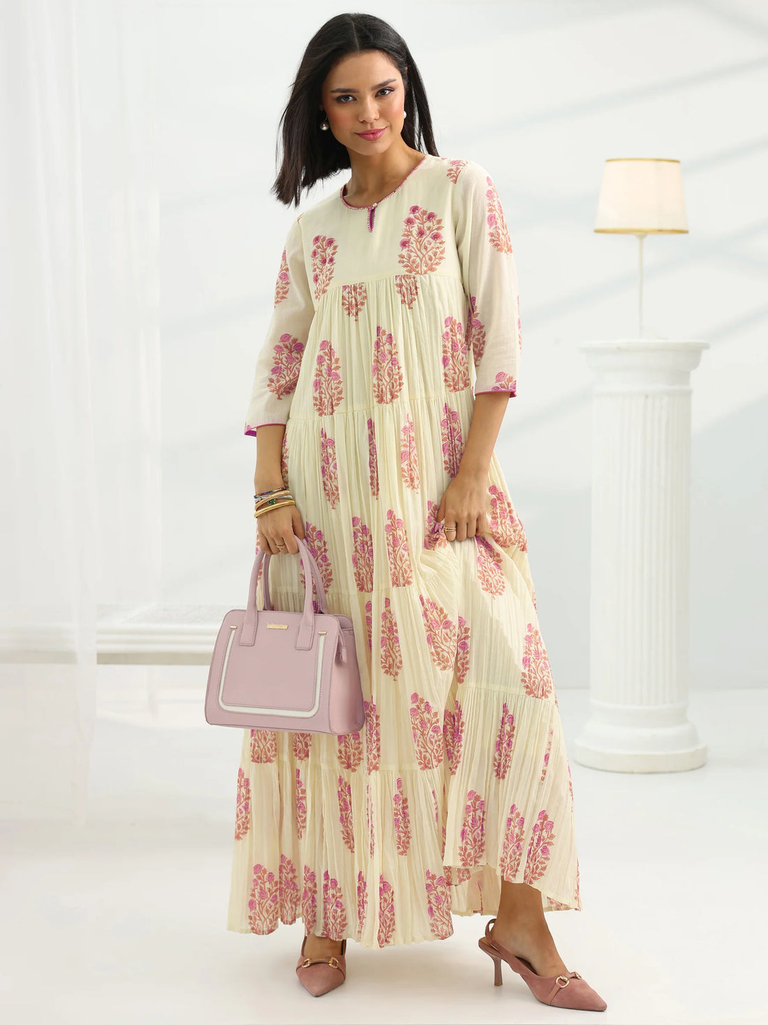 Elegant Floral Maxi Dress for Women