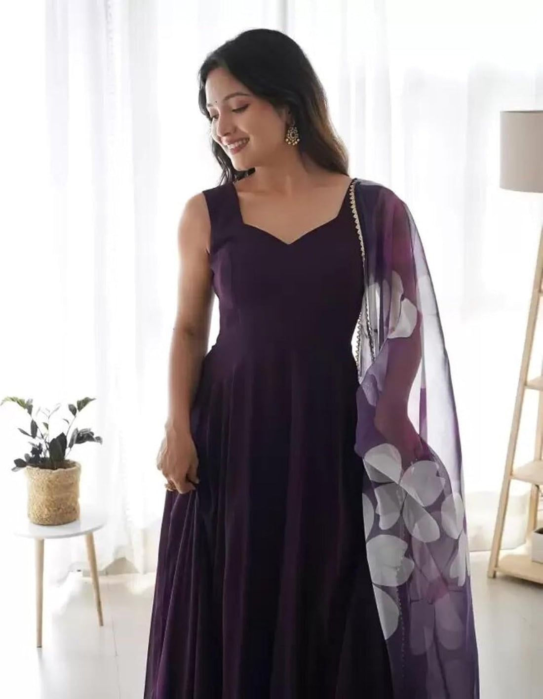 Elegant Floral Maxi Gown for Women