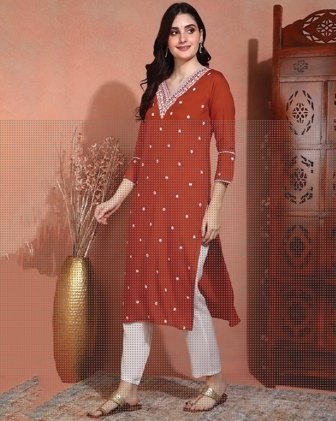 Elegant Floral Maxi Kurti for Women