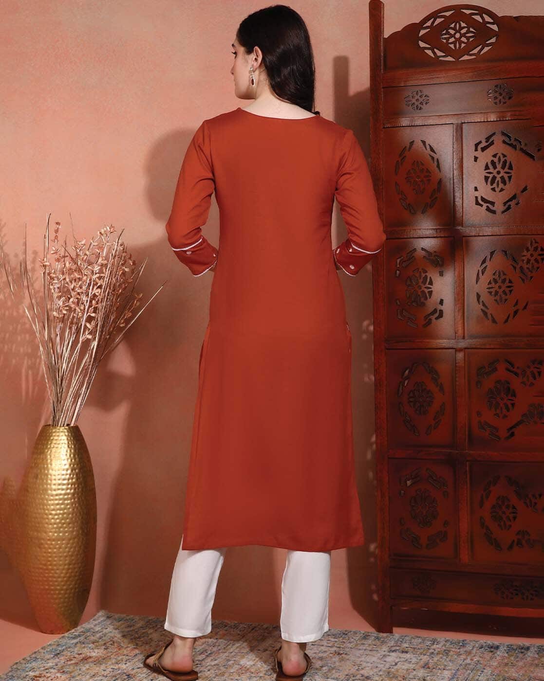 Elegant Floral Maxi Kurti for Women