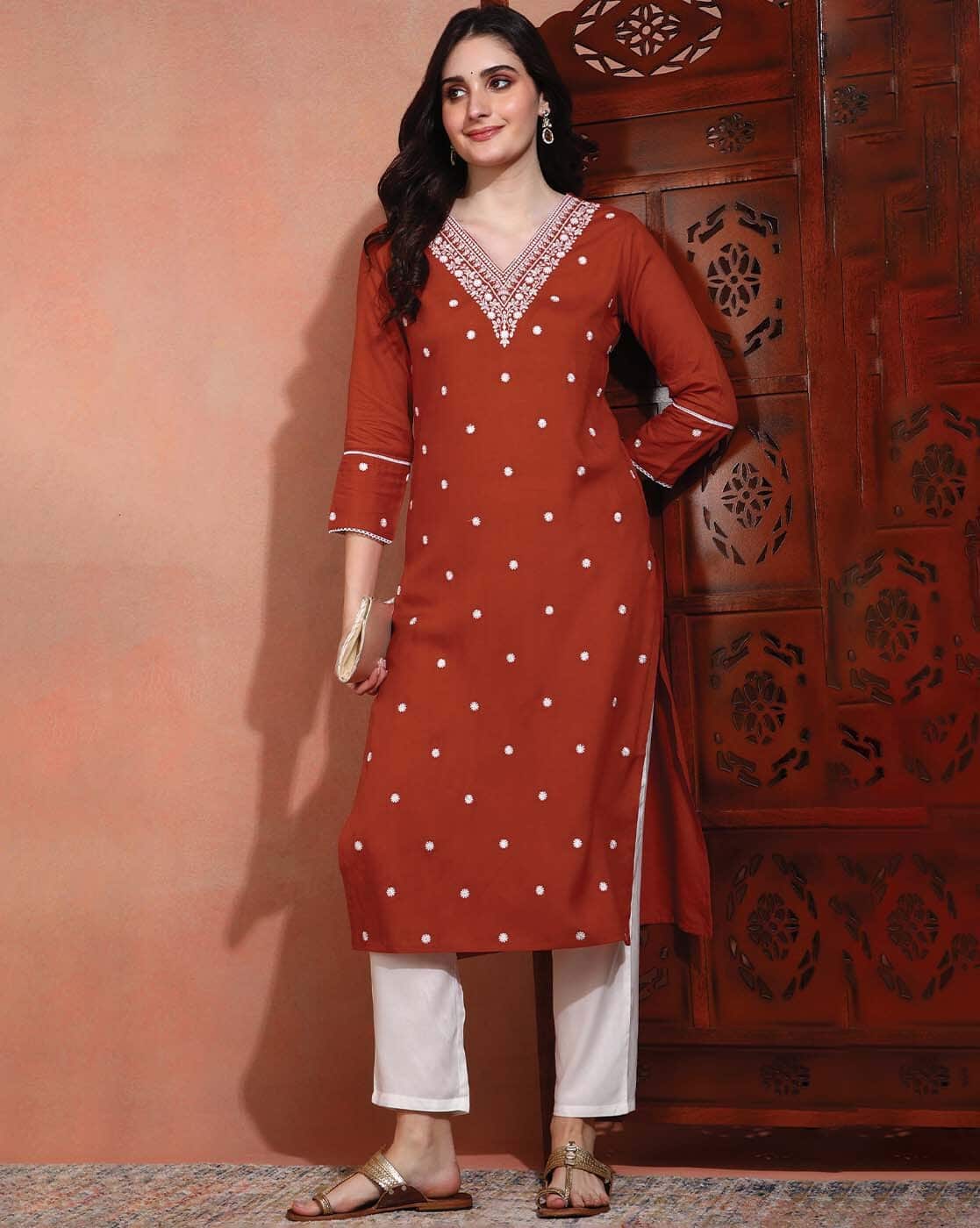 Elegant Floral Maxi Kurti for Women