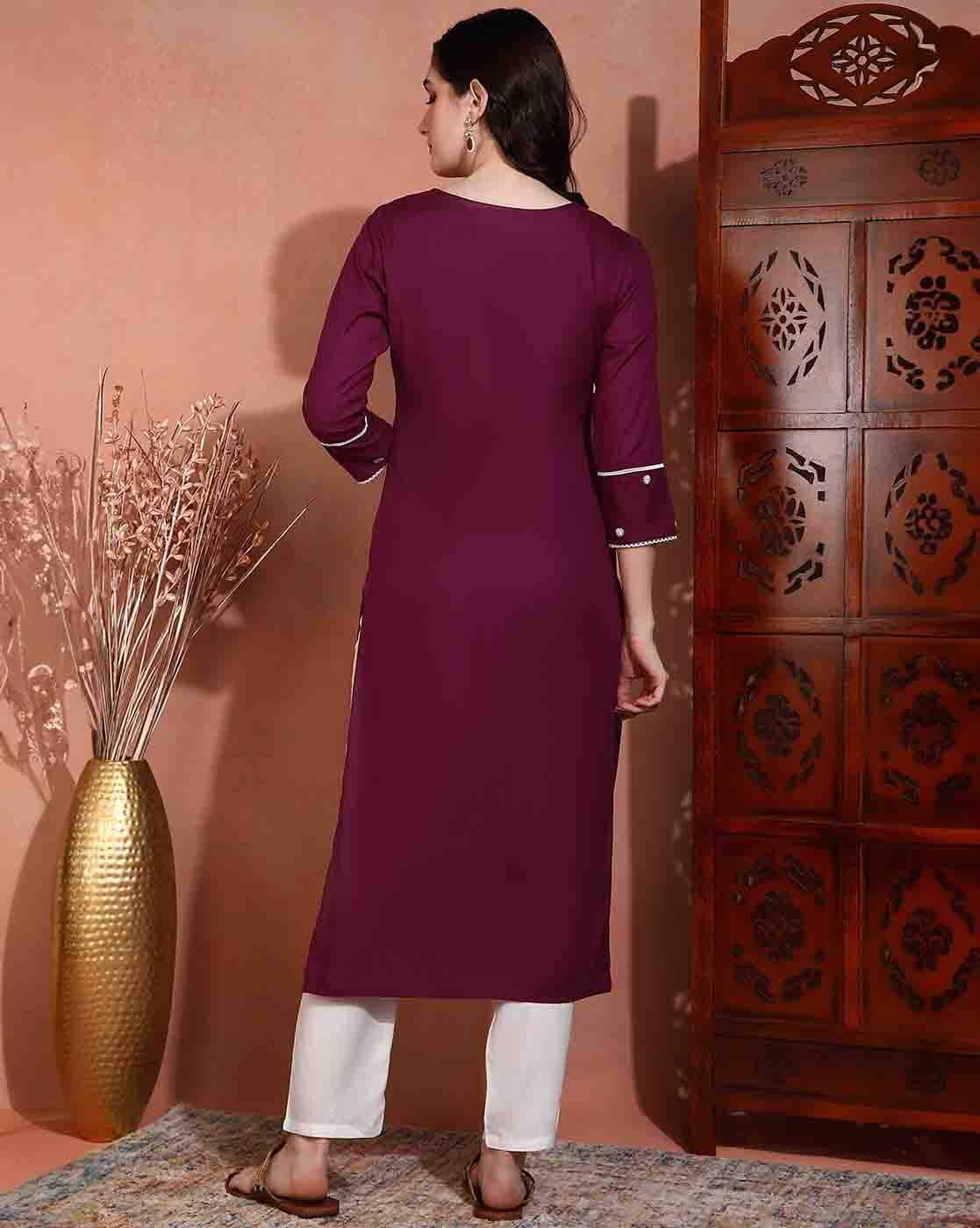 Elegant Floral Maxi Kurti for Women