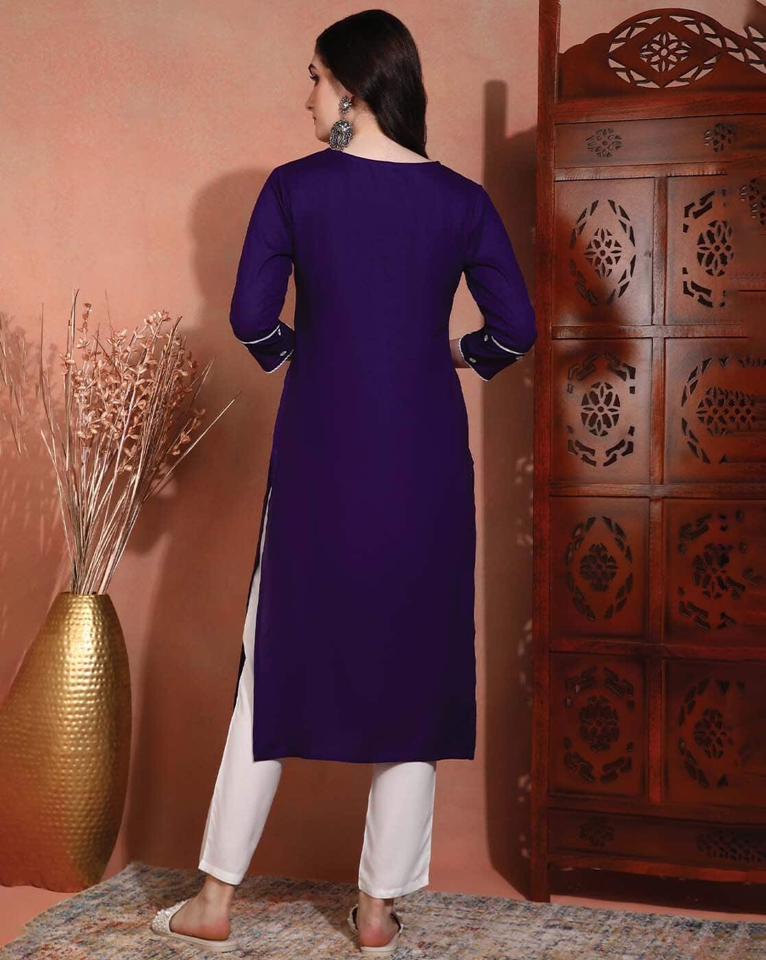 Elegant Floral Maxi Kurti for Women
