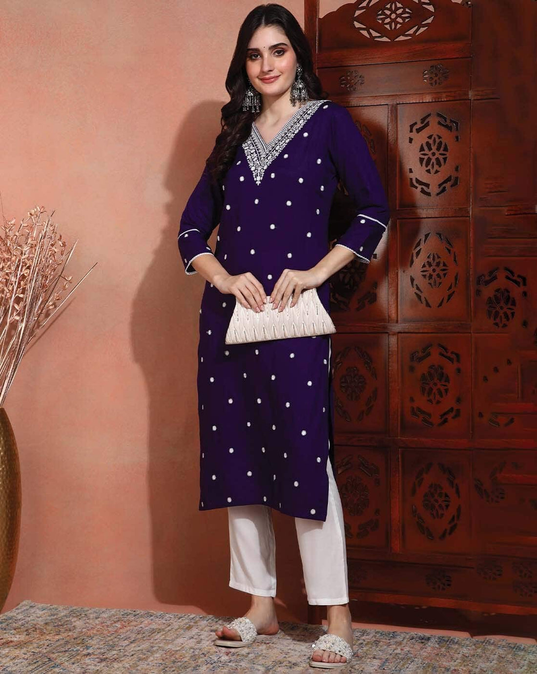 Elegant Floral Maxi Kurti for Women