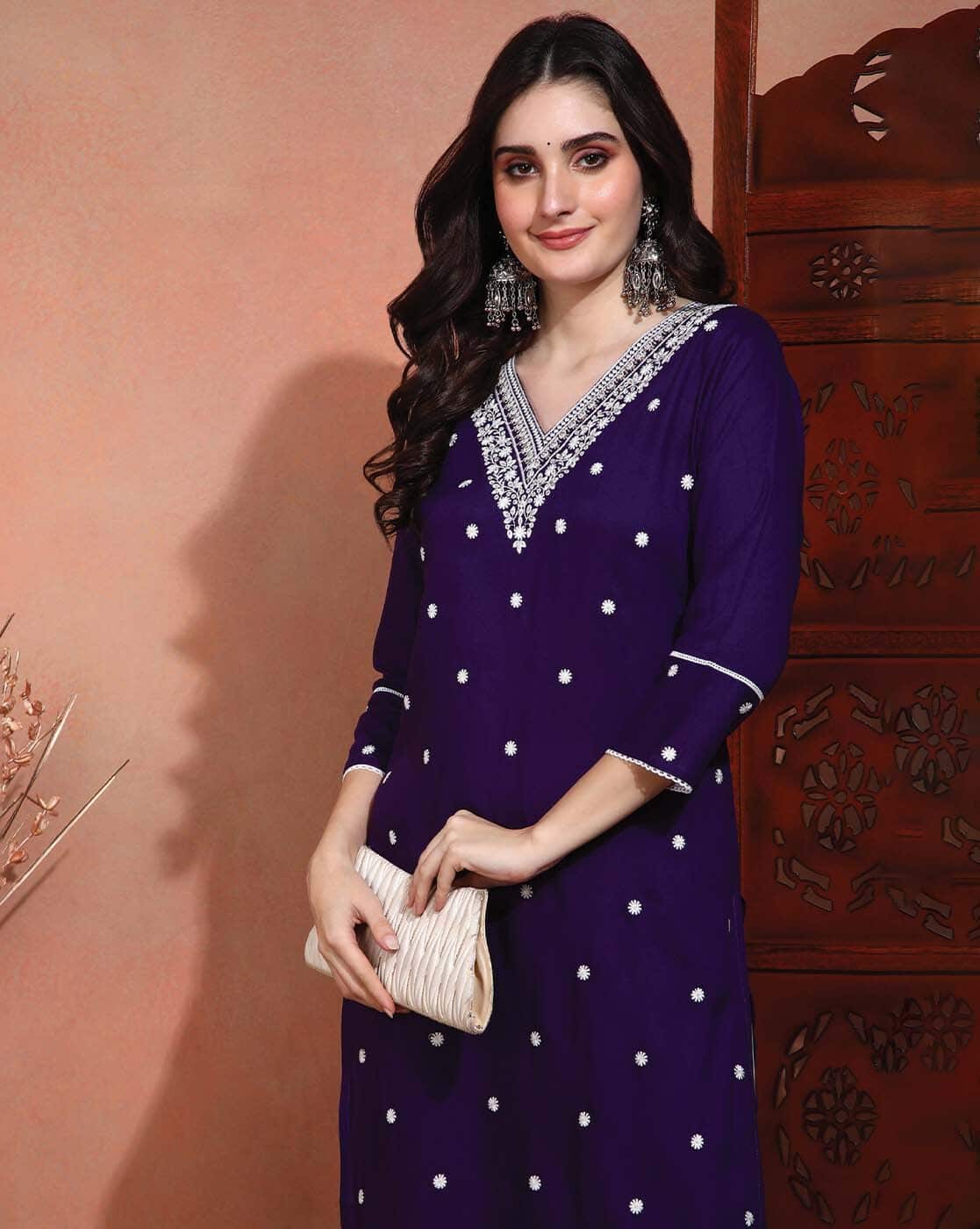 Elegant Floral Maxi Kurti for Women