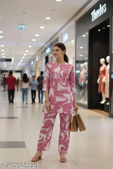 Elegant Floral Maxi Cordset for Women