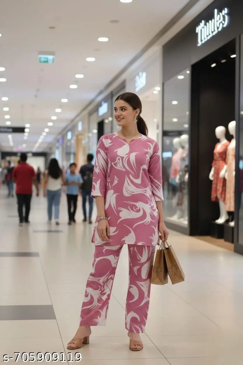 Elegant Floral Maxi Cordset for Women