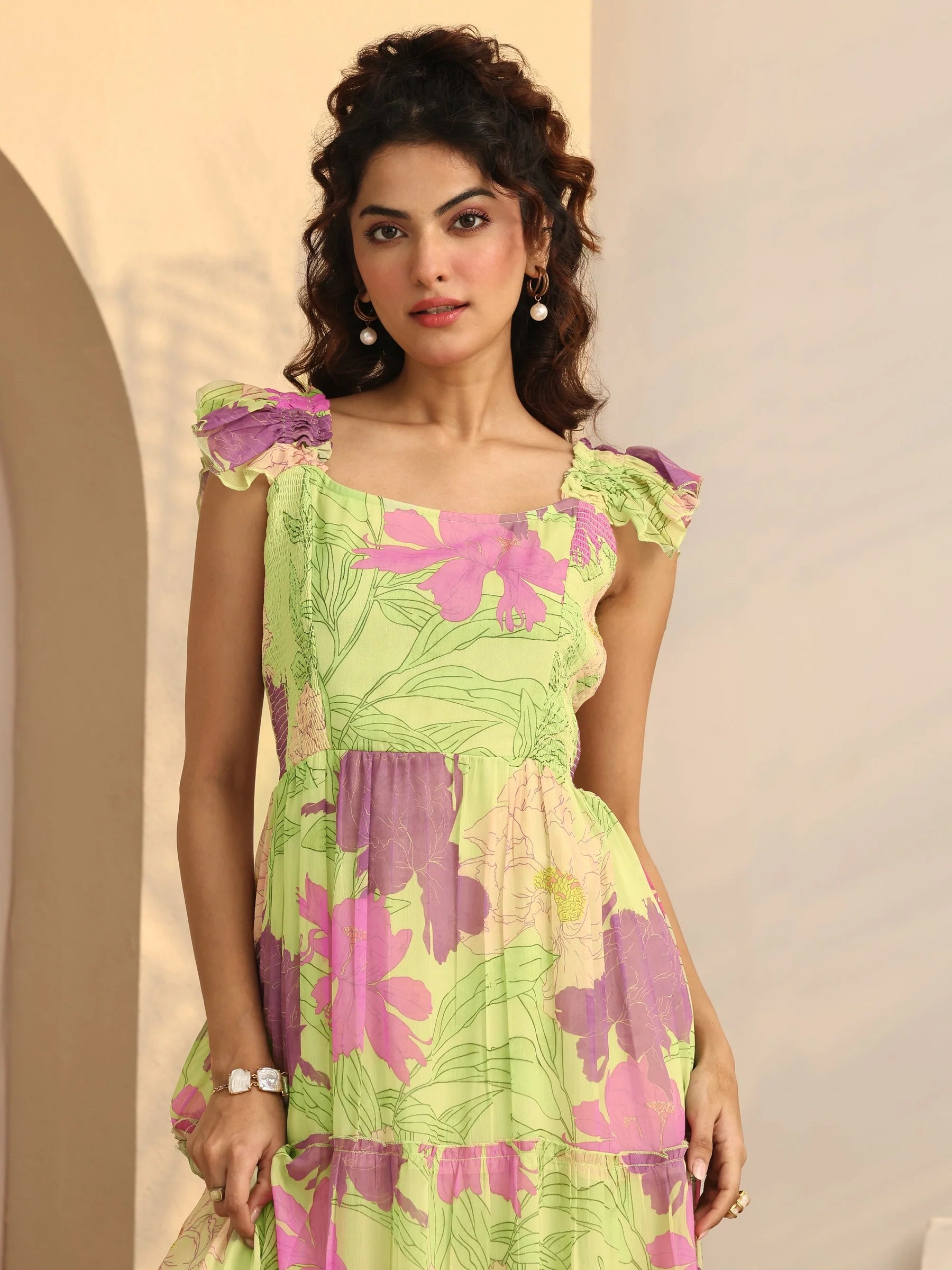 Elegant Floral Maxi Dress for Women