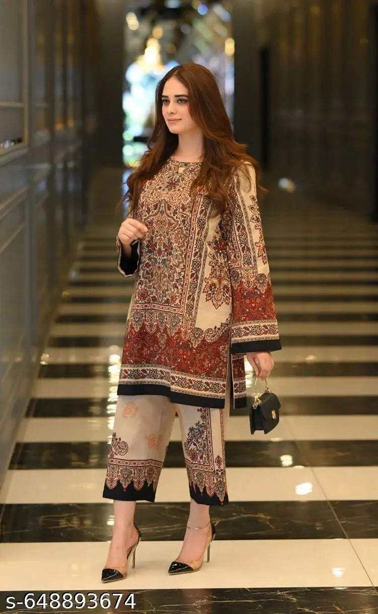 Elegant Floral Maxi Cordset for Women