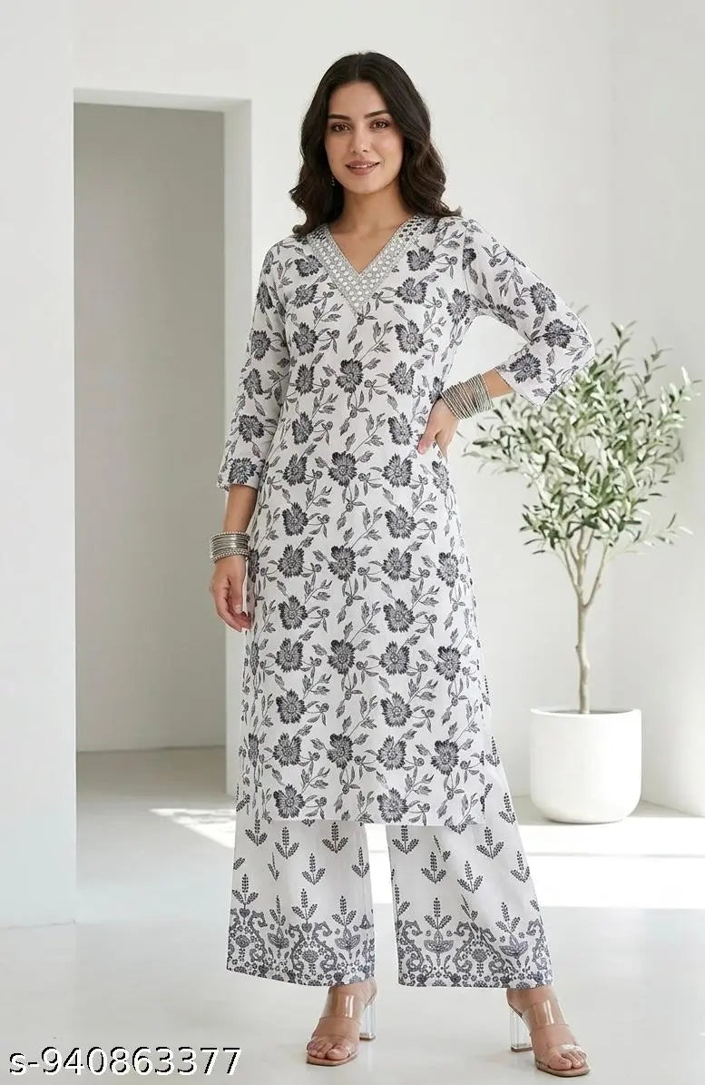 Elegant Floral Maxi Cordset for Women
