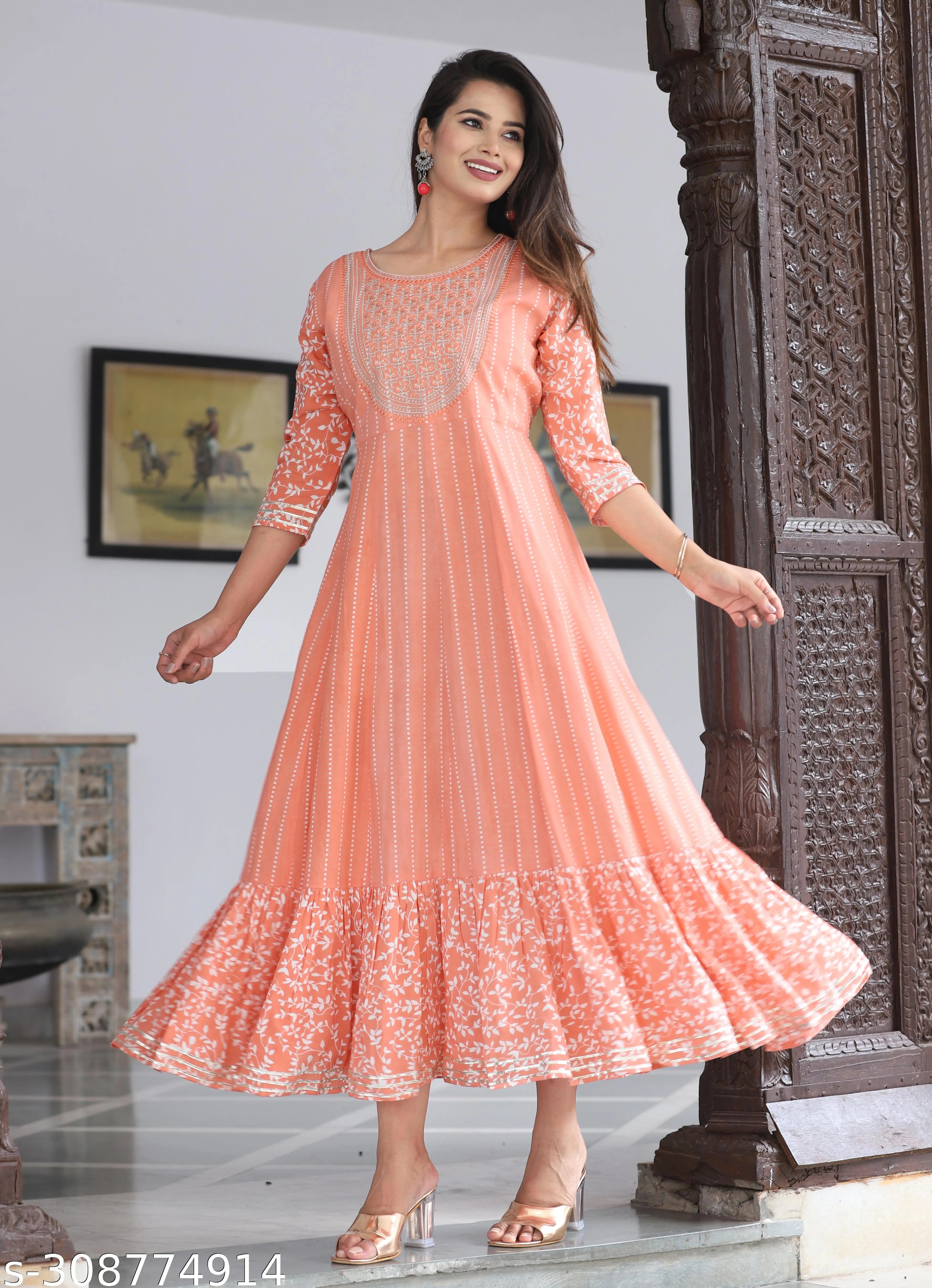 Elegant Floral Maxi Gown for Women