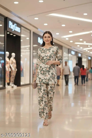 Elegant Floral Maxi Cordset for Women
