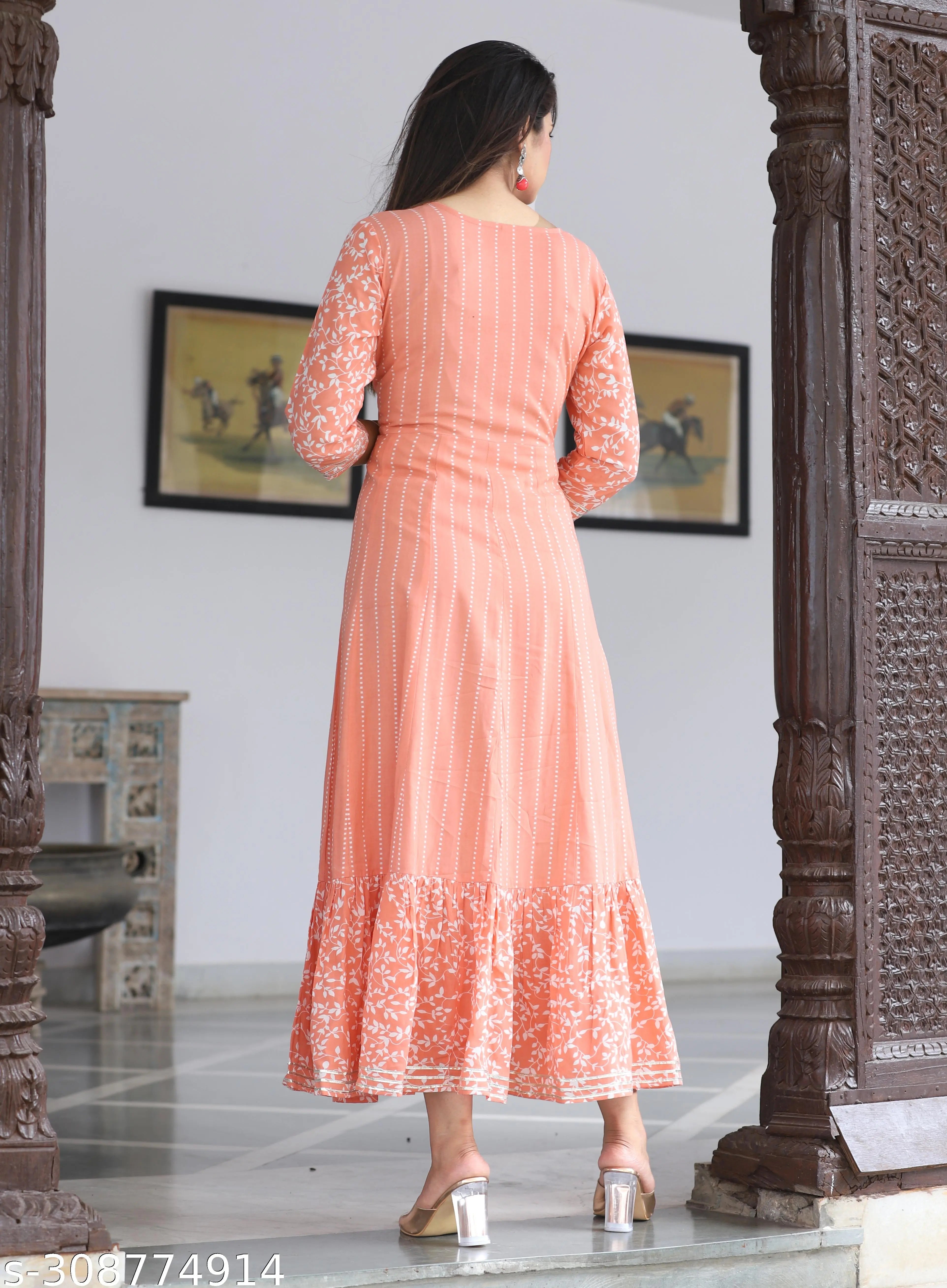 Elegant Floral Maxi Gown for Women
