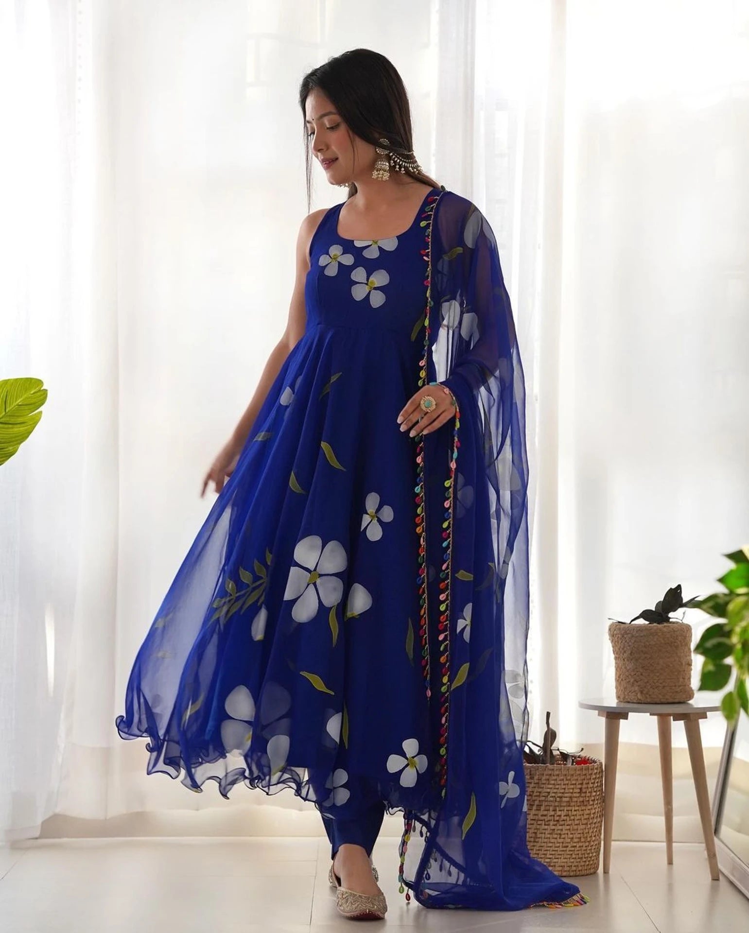 Elegant Floral Maxi Gown for Women