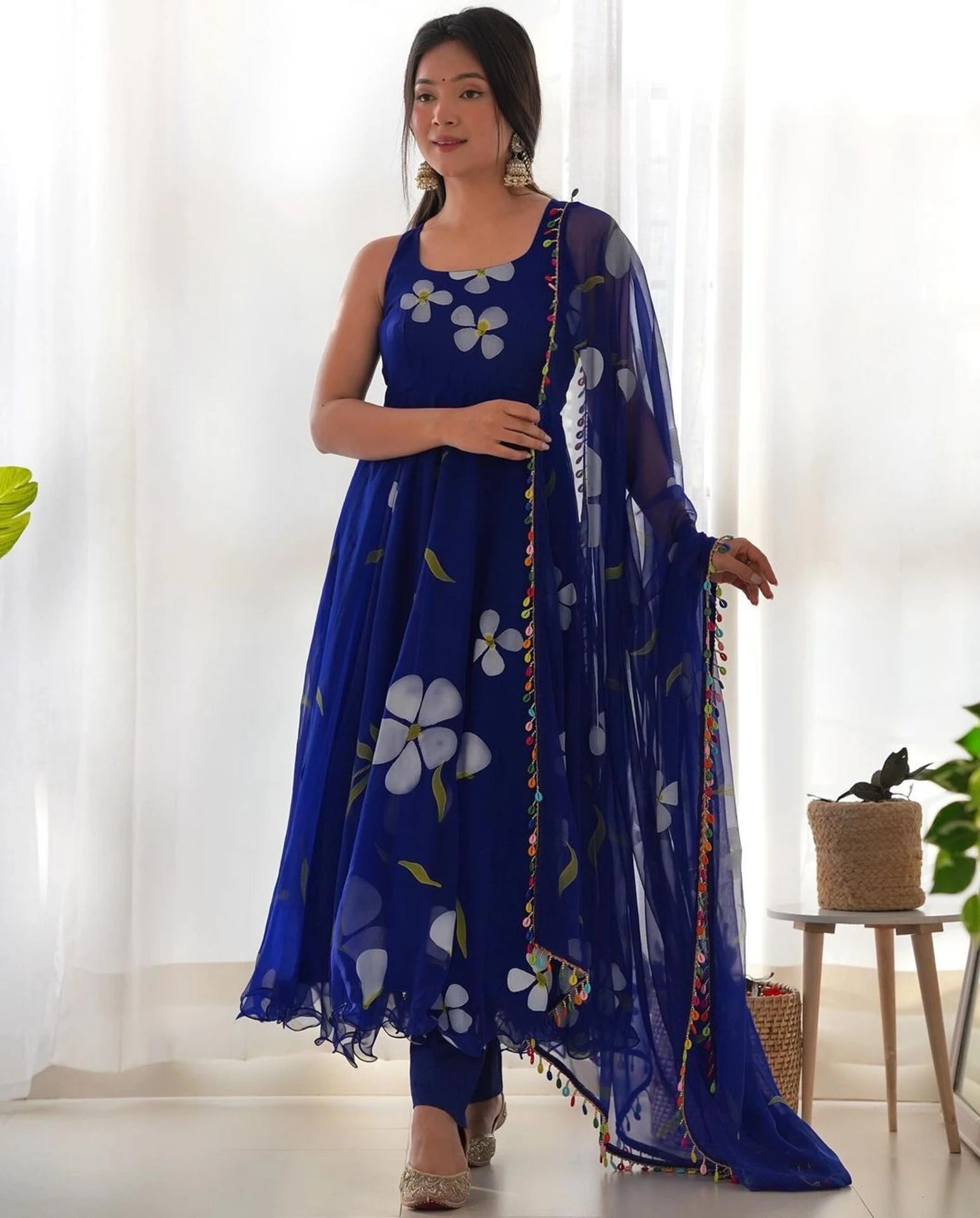Elegant Floral Maxi Gown for Women