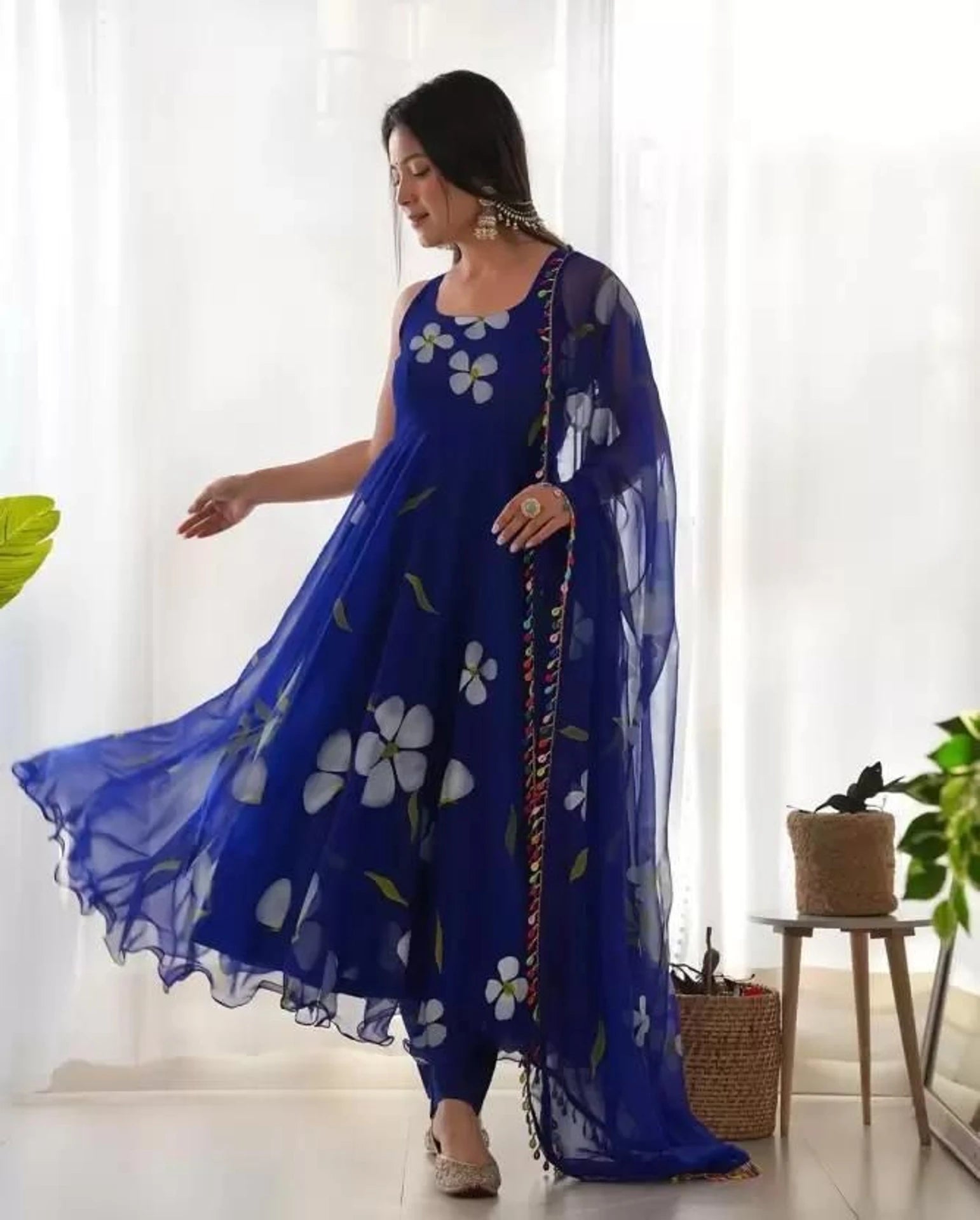 Elegant Floral Maxi Gown for Women