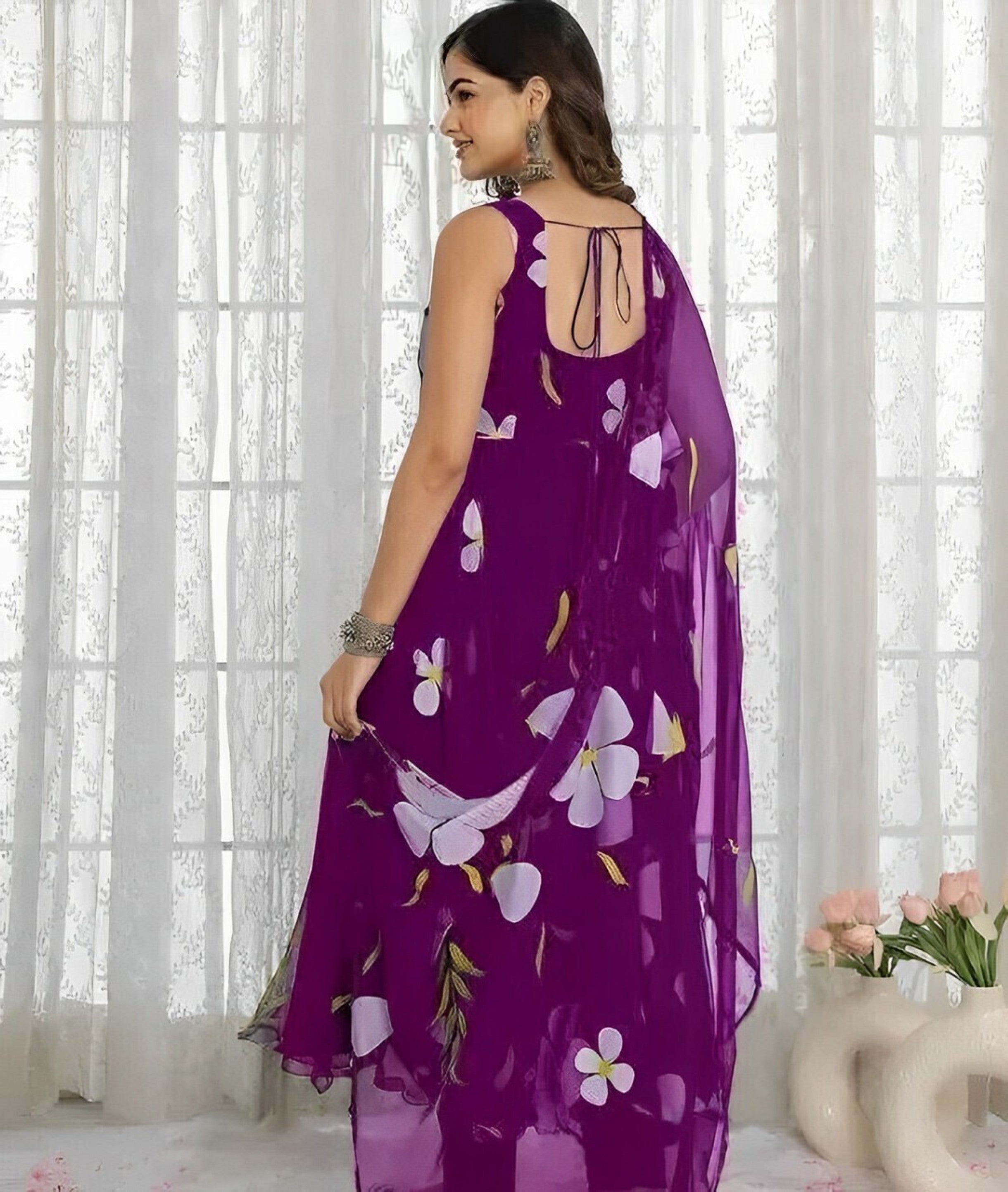 Elegant Floral Maxi Gown for Women