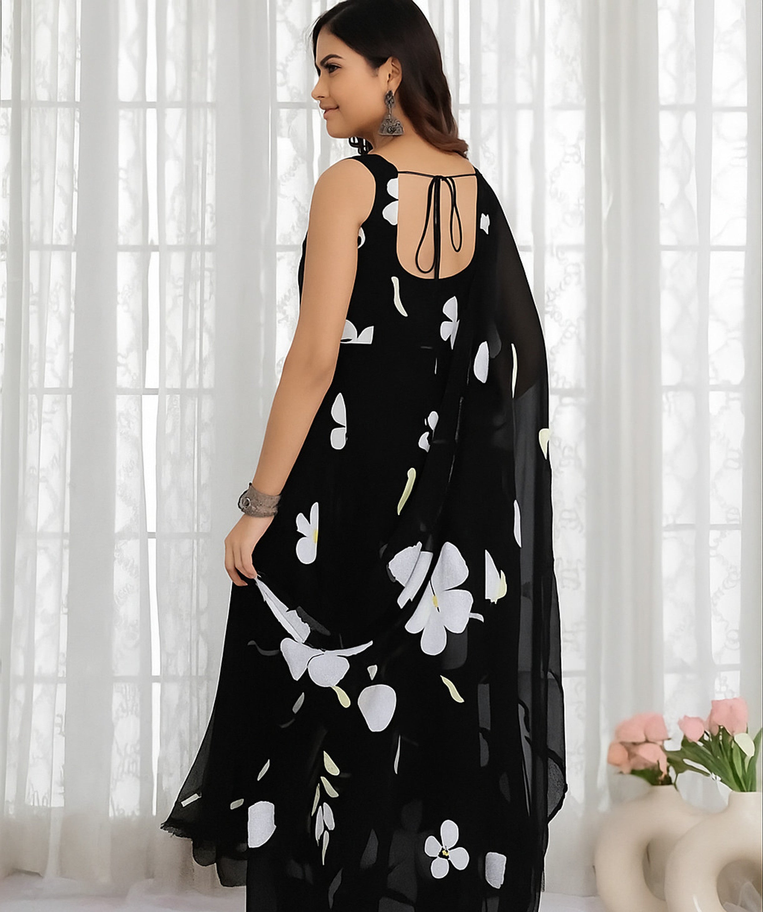 Elegant Floral Maxi Gown for Women