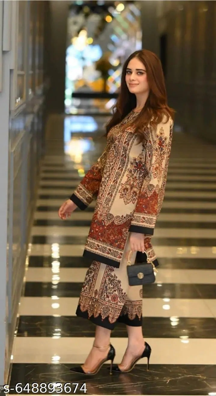 Elegant Floral Maxi Cordset for Women