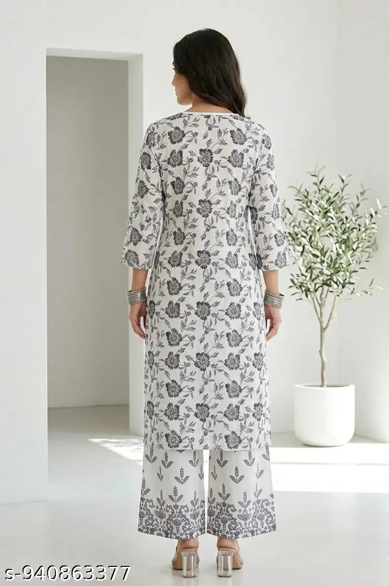 Elegant Floral Maxi Cordset for Women