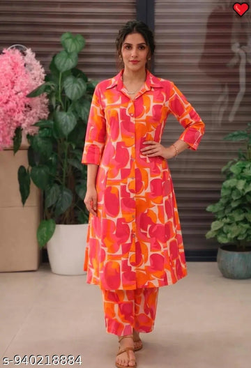 Elegant Floral Maxi Cordset for Women