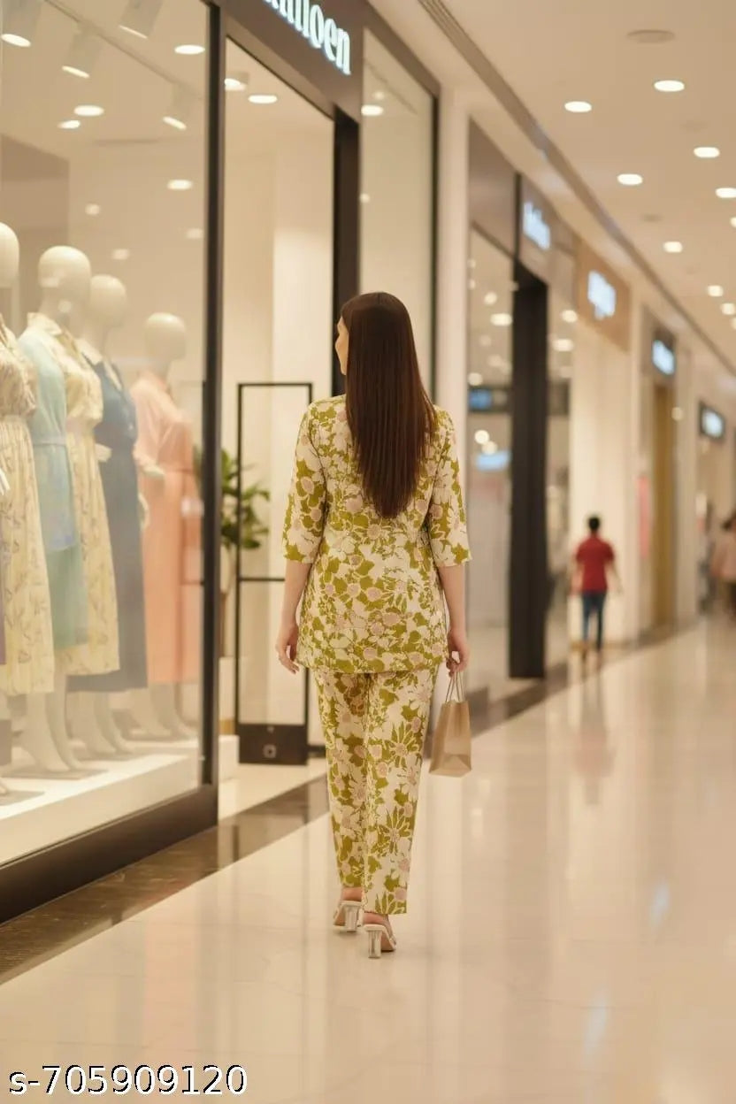 Elegant Floral Maxi Cordset for Women